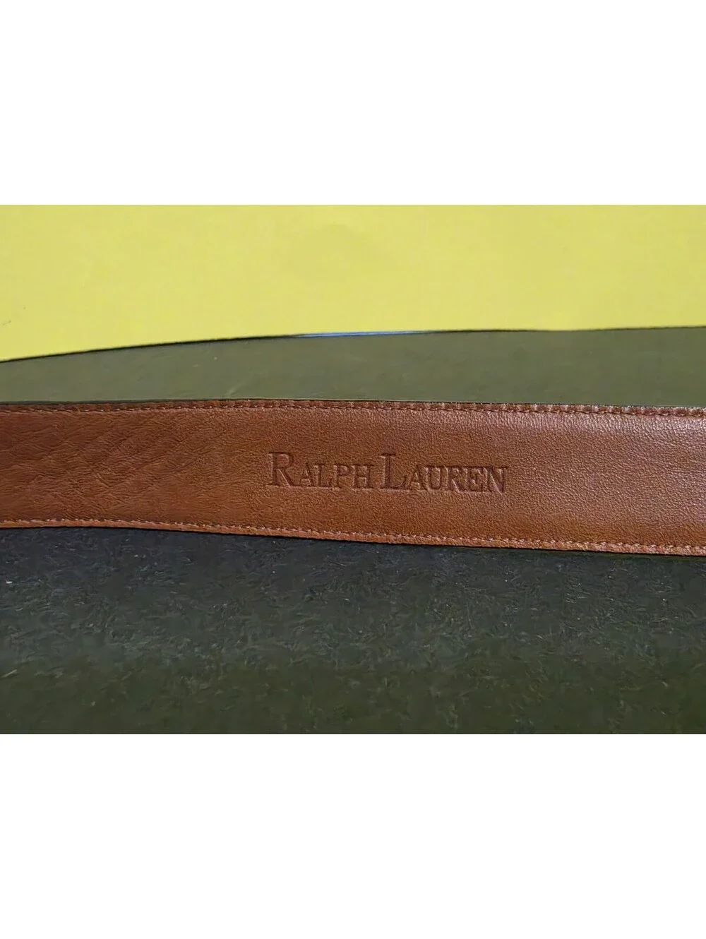 RALPH LAUREN - WOMENS BLACK LEATHER BELT - SIZE Medium